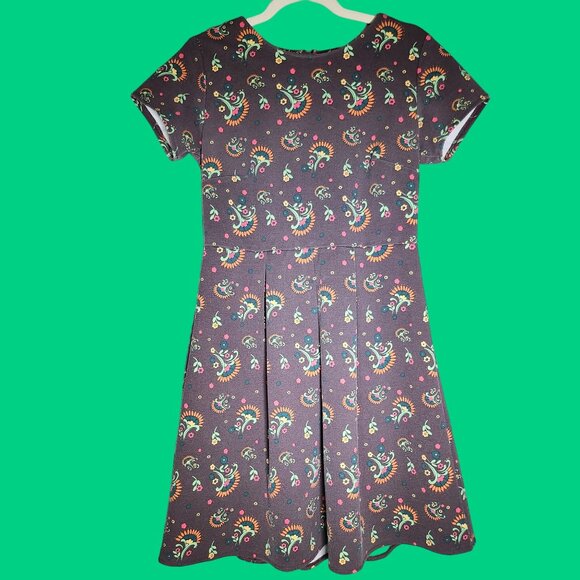 Matilda Jane Dress Womens Medium Brown Floral Print Friends Forever Maja Ponte - Picture 5 of 6